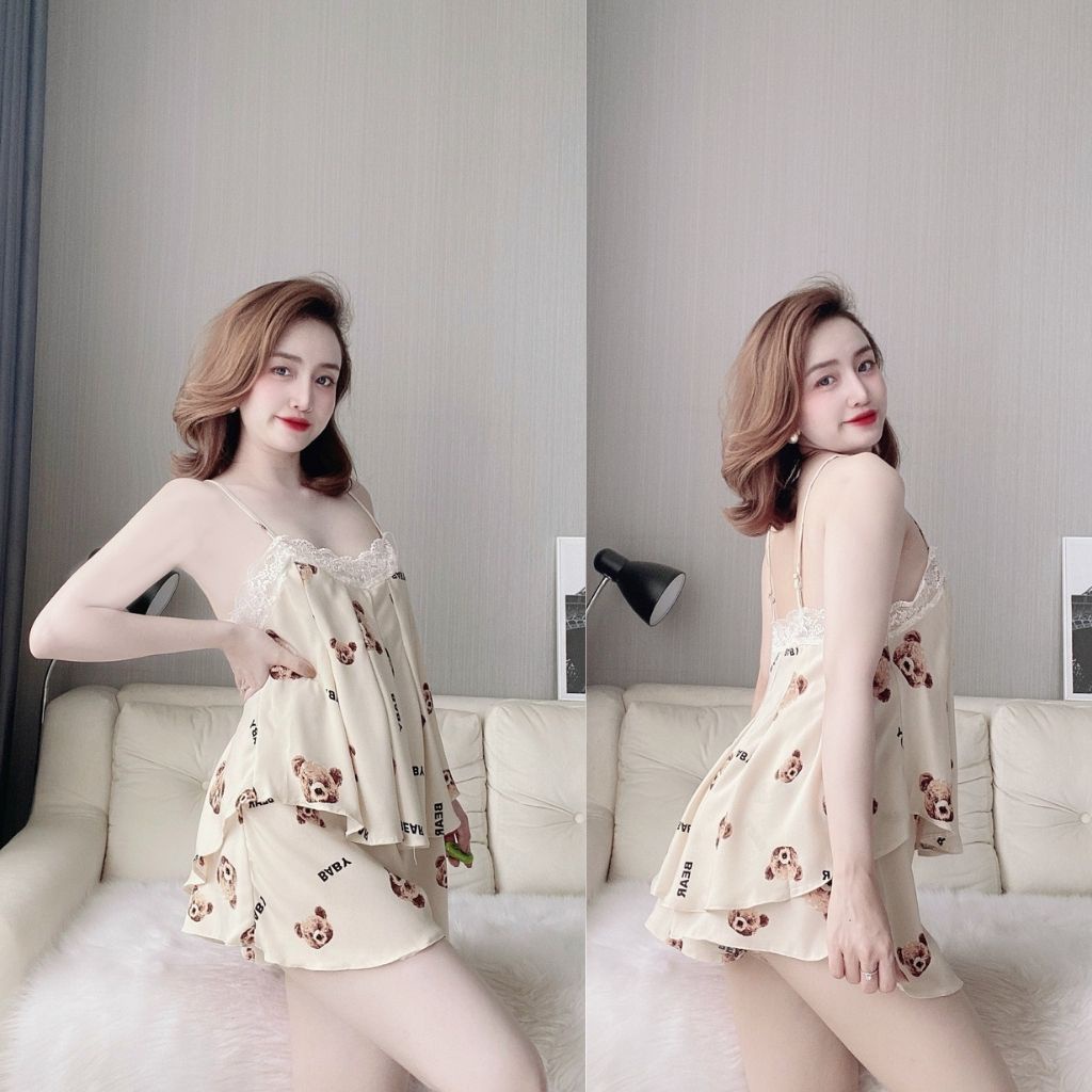 Đồ Ngủ Nữ BIGSIZE ❣️FREE SHIP❣️ Đồ Ngủ Sexy lụa MANGO cao cấp mềm mại xinh xắn < 70KG | BigBuy360 - bigbuy360.vn