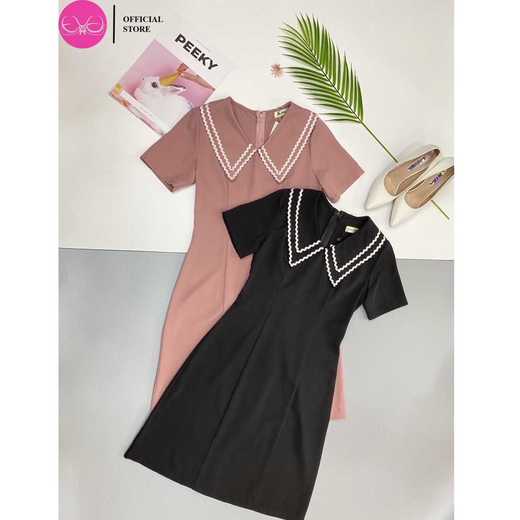 Váy Suông Tay Ngắn , Cổ Đức Ren, Evalover | BigBuy360 - bigbuy360.vn