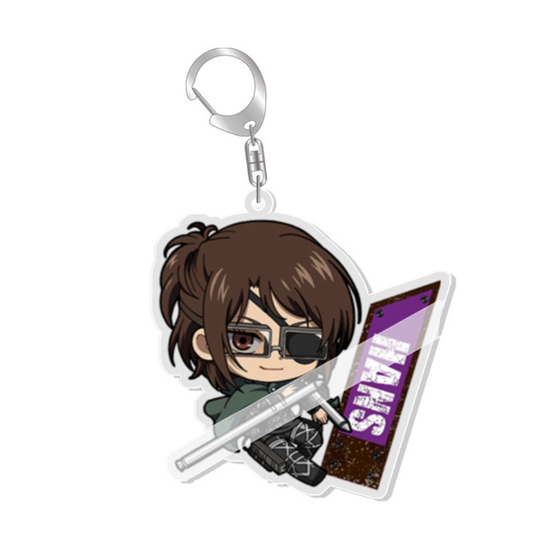 Móc khóa bằng nhựa Acrylic in hình Anime Attack On Titan thời trang