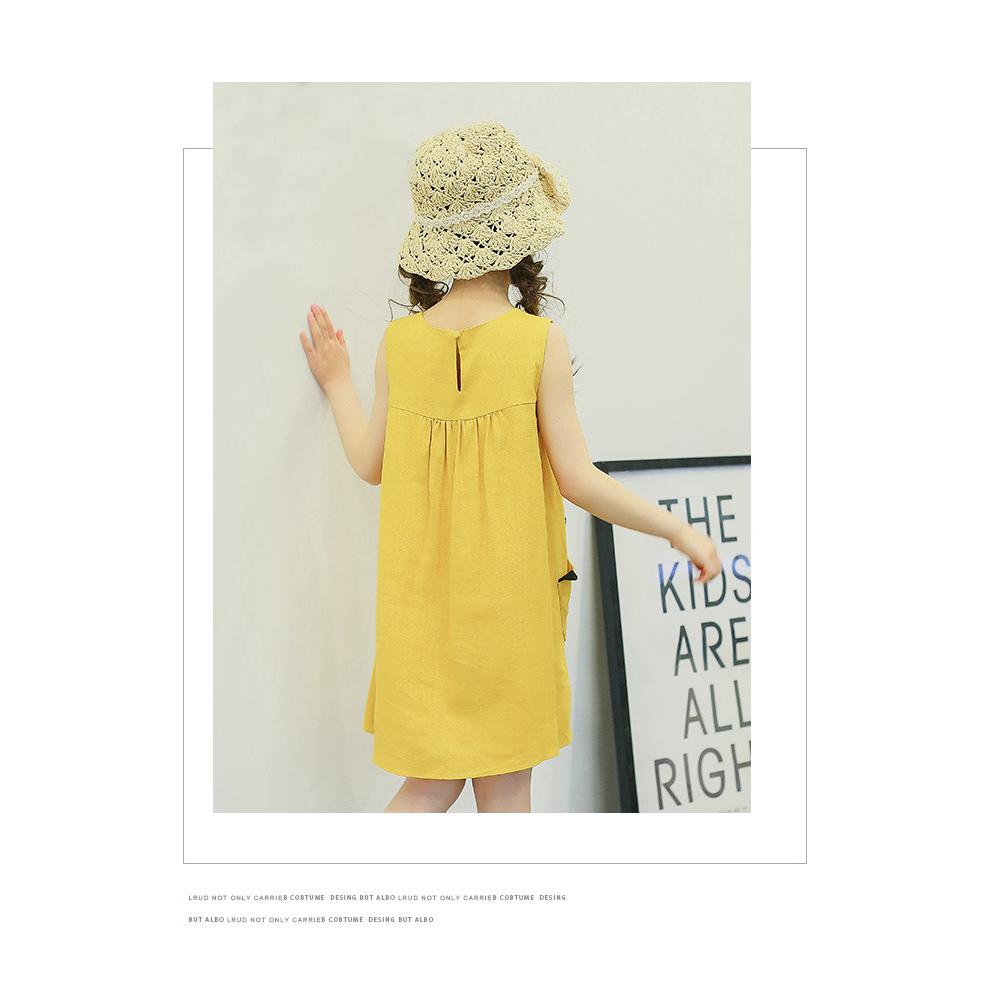 Đầm cotton sát nách cho bé gái
