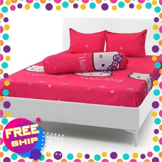 Bộ drap giường coton nhung Hello Kitty (chọn mẫu)