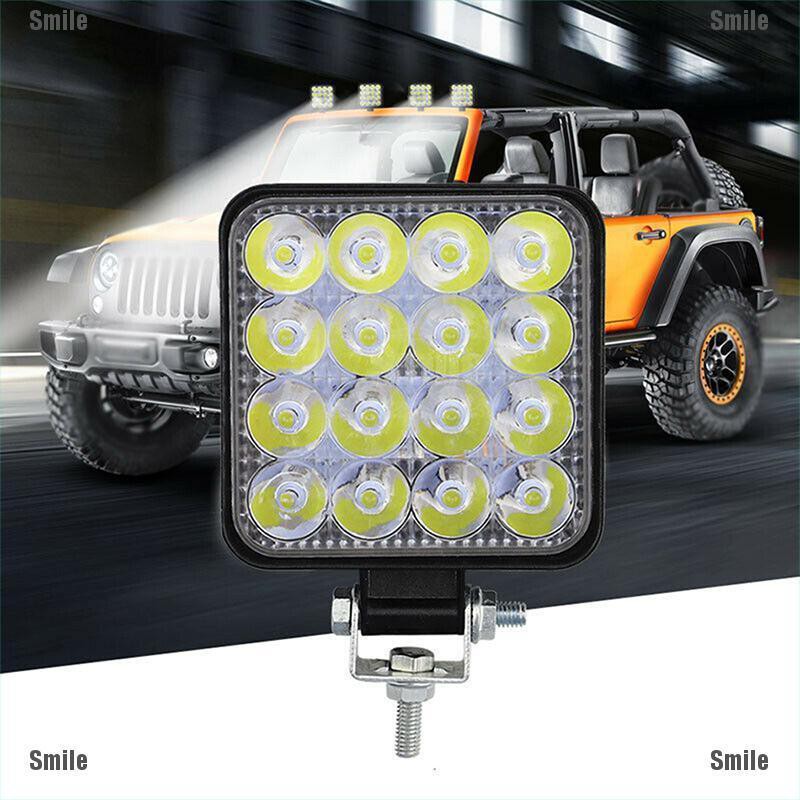 Đèn Led Phá Sương Mù 48w 16 Bóng Cho Xe Hơi 12V / 24V