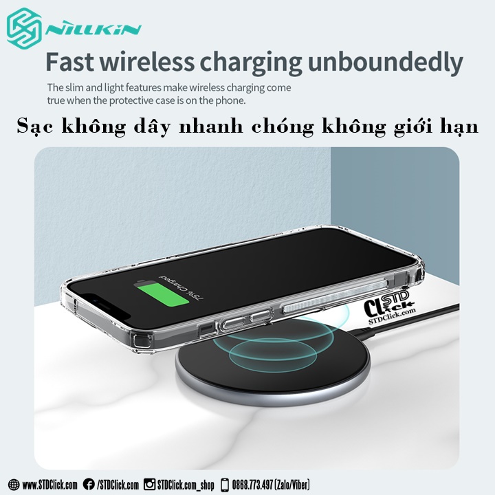 ỐP LƯNG IPHONE 13 PRO MAX NILLKIN NATURE TPU PRO LƯNG KÍNH PC TRONG VIỀN DẺO CHÍNH HÃNG