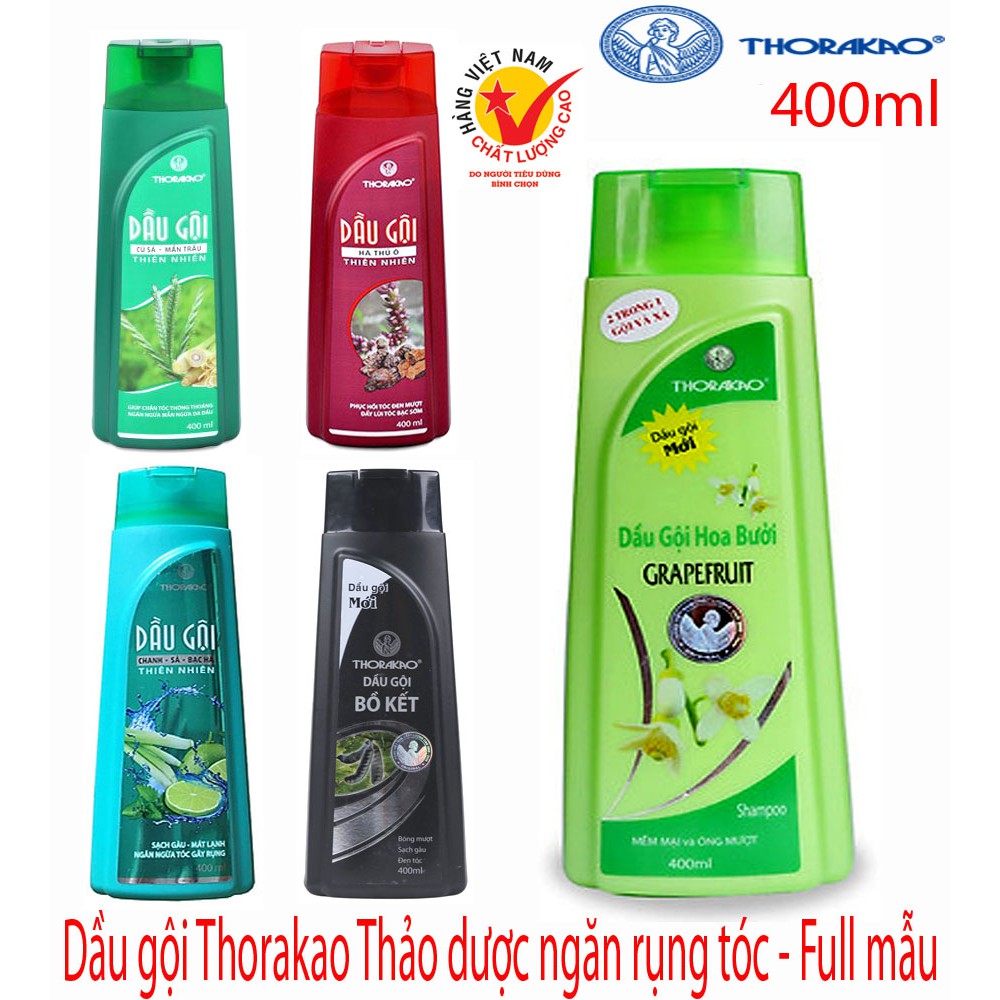 Dầu gội Thorakao thảo dược ngăn rụng tóc 400ml