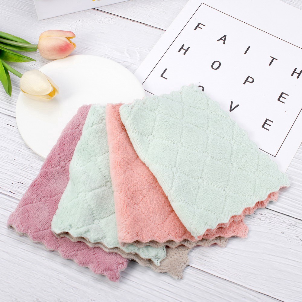 SET 10 CHIẾC KHĂN LAU BẾP ĐA NĂNG, 2 MẶT SIÊU MỀM MỊN