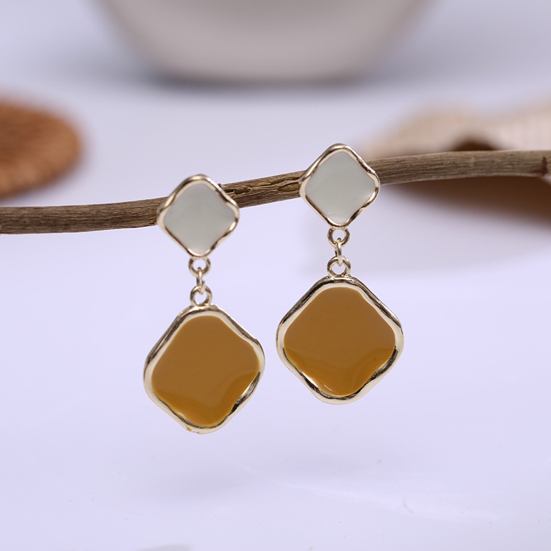 Khuyên tai Pinkdudu PD681 hợp kim hình giọt nước phong cách cổ điển thanh lịch thời trang cho nữ