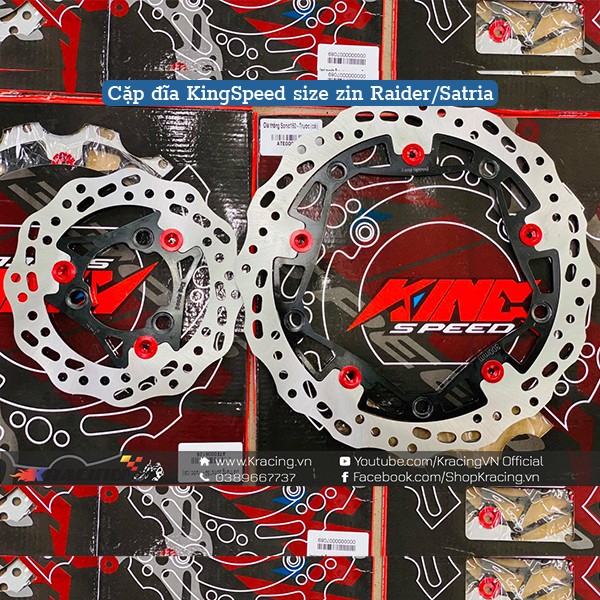 Đĩa thắng KingSpeed chính hãng size zin cho Raider/Satria