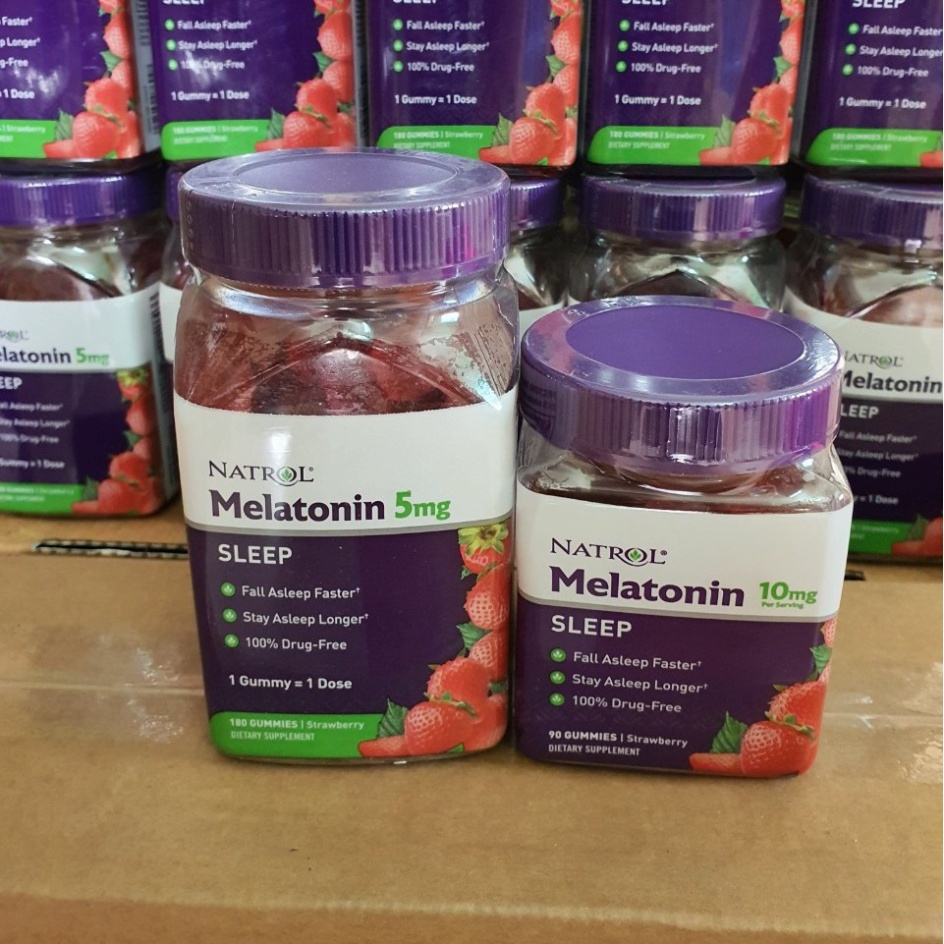 Kẹo ngủ Sleep Natrol Melatonin 5mg, 10mg Hỗ trợ giấc ngủ với Natrol Melatonin