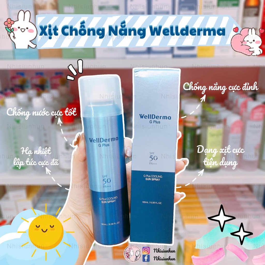 Xịt chống nắng Wellderma G Plus