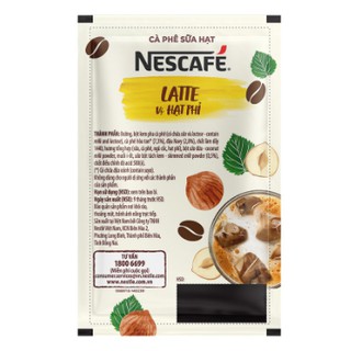 Cà phê hòa tan NESCAFÉ Latte Sữa Hạt Vị Hạt Phỉ (Hộp 10 gói x 24g)