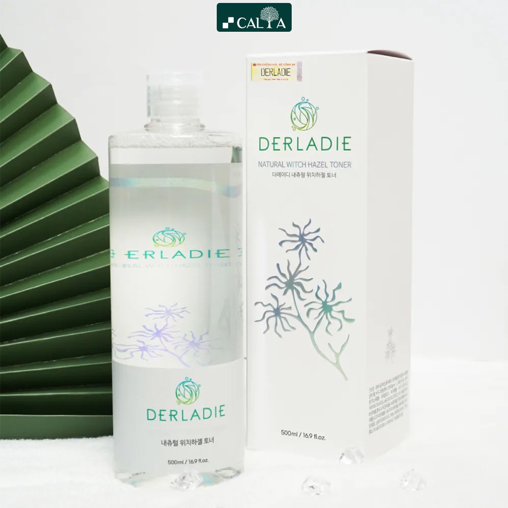 Toner Derladie Ngừa Mụn, Dưỡng Ẩm Dịu Nhẹ, Chiết Xuất Cây Phỉ - Nước Hoa Hồng Derladie Witch Hazel Toner 500ml