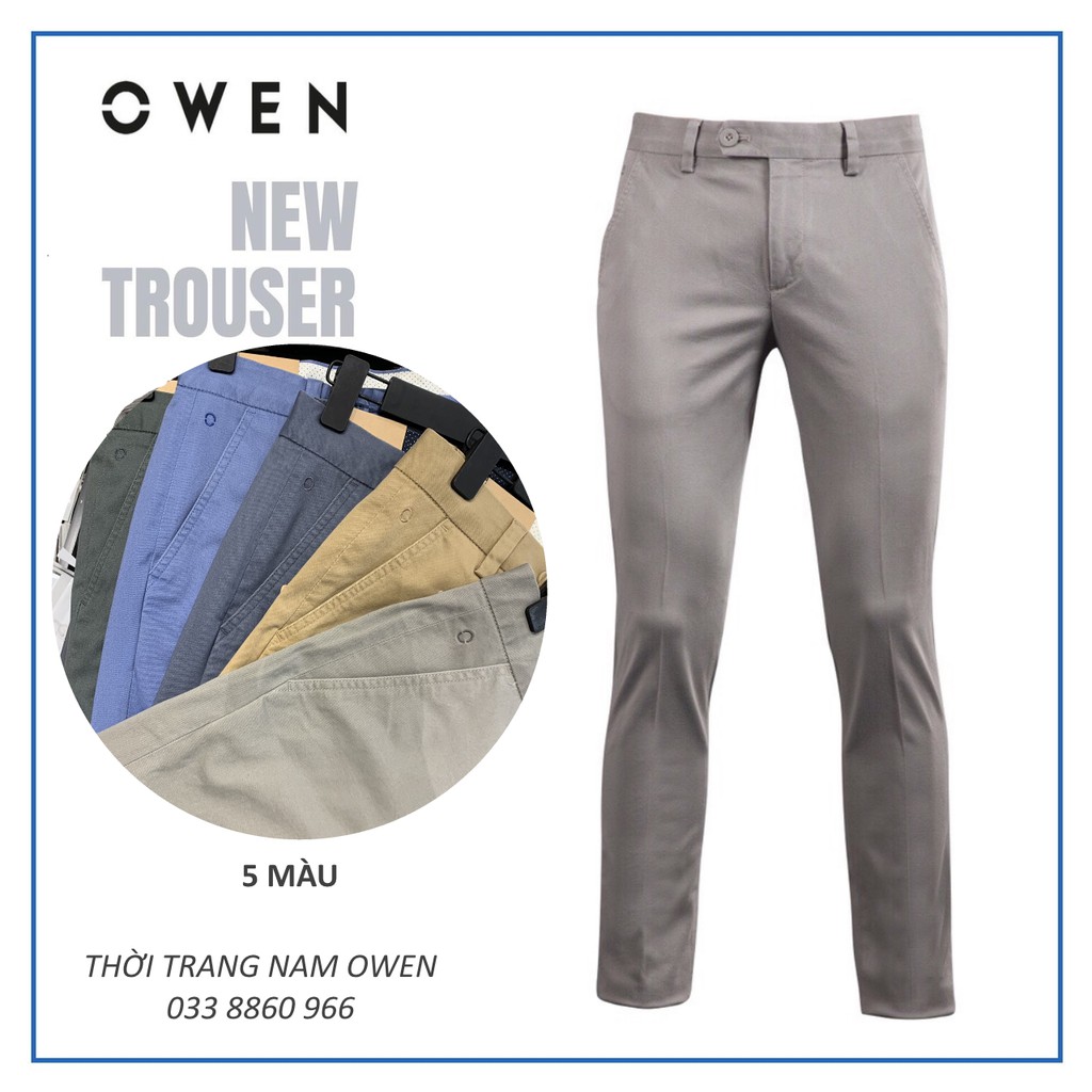 OWEN - Quần kaki Owen dáng ôm chất co dãn nhẹ -  quần thô nam