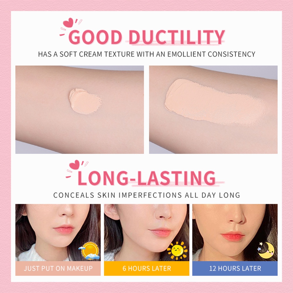 Kem nền che khuyết điểm màu lì tự nhiên che phủ quầng thâm chống thấm nước | BigBuy360 - bigbuy360.vn
