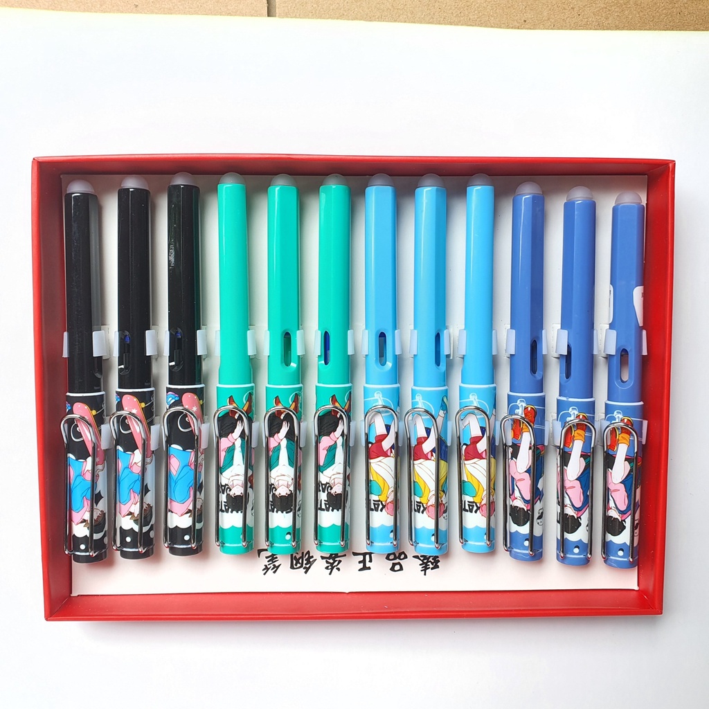 Bút máy xóa được. Ngòi trơn, thanh đậm, siêu bền, hình dễ thương. Bút mực tẩy được ( Hàng nội địa Trung) Soleil Home