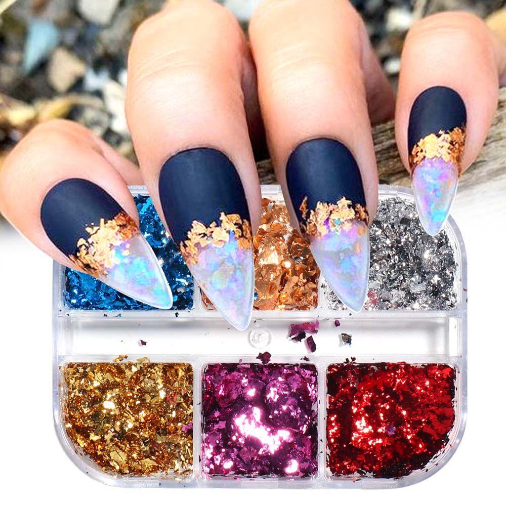 Bột Kim Tuyến Lấp Lánh Trang Trí Móng Tay Nghệ Thuật Sáng Tạo