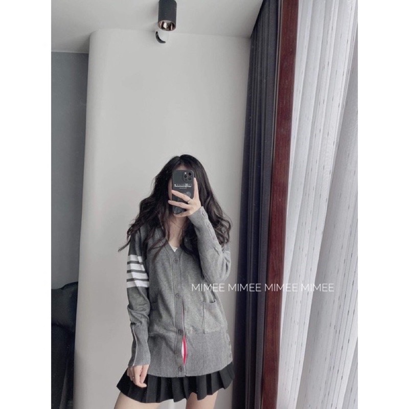 [Hàng Sẵn] Áo Cardigan Thom Len Mỏng Hoạ Tiết Bốn Sọc | BigBuy360 - bigbuy360.vn