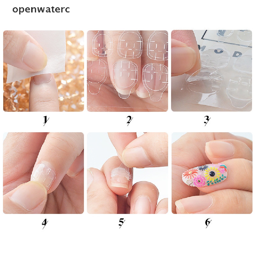 Set 10 Tờ / 240 Miếng Dán Móng Tay Giả Hai Mặt DIY
