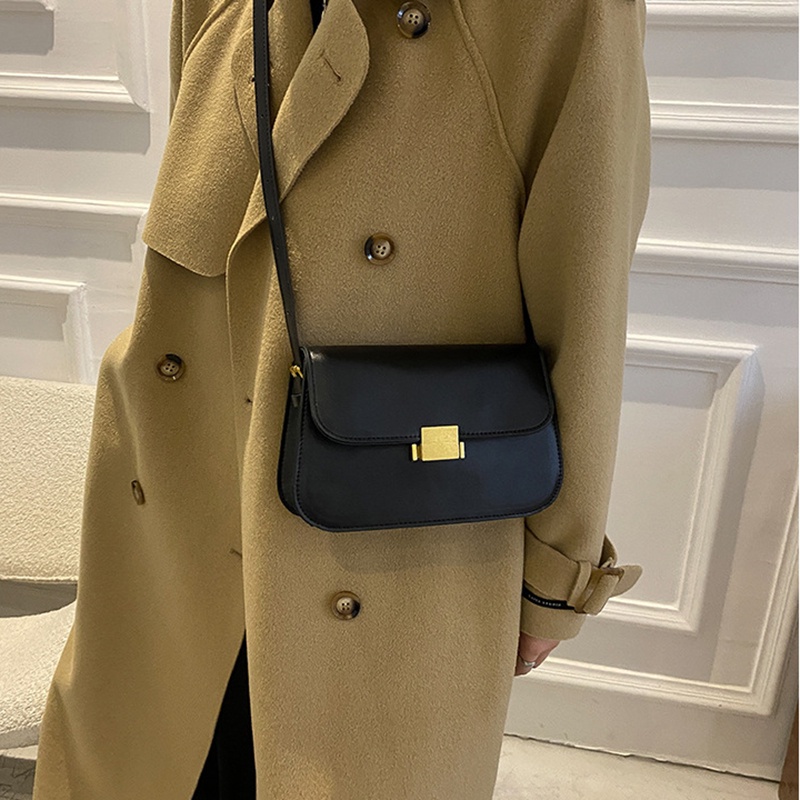 Túi đeo vai IELGY cỡ vuông nhỏ màu trơn phong cách phương tây thời trang cho nữ