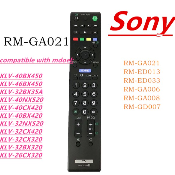 Sony RM-GA021 RM-ED013 RM-ED033 RM-GA006 MỚI CHO Điều khiển từ xa SONY RM-GA021 KLV-40BX450 KLV-46BX