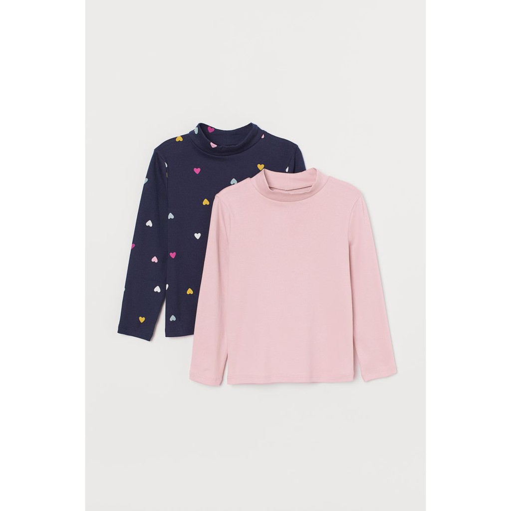 Set 2 áo thun dài tay cổ 3 phân HM UK