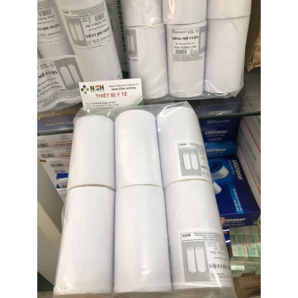 BÔNG MỠ CUỘN DÙNG ĐỂ LÓT KHI BÓ BỘT TAY,CHÂN Bông mỡ y tế không thấm nước Bảo Thạch 0.1m x 2m
