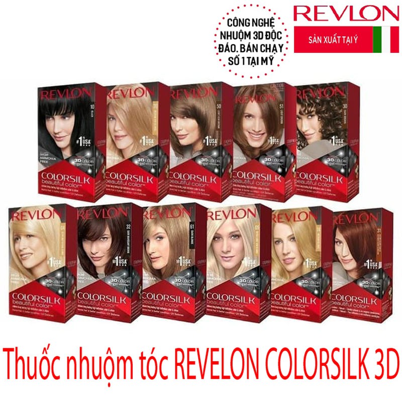 Thuốc nhuộm tóc Revlon Colorsilk đủ số