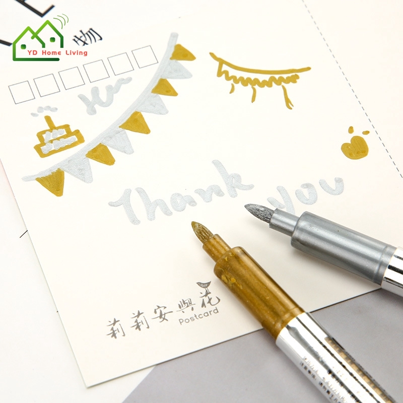 Bút Viết Thư Pháp Màu Vàng / Bạc Sang Trọng