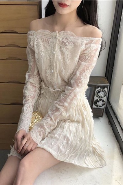 Áo ren trễ vai