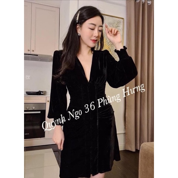 Váy nhung Zara xuất dư