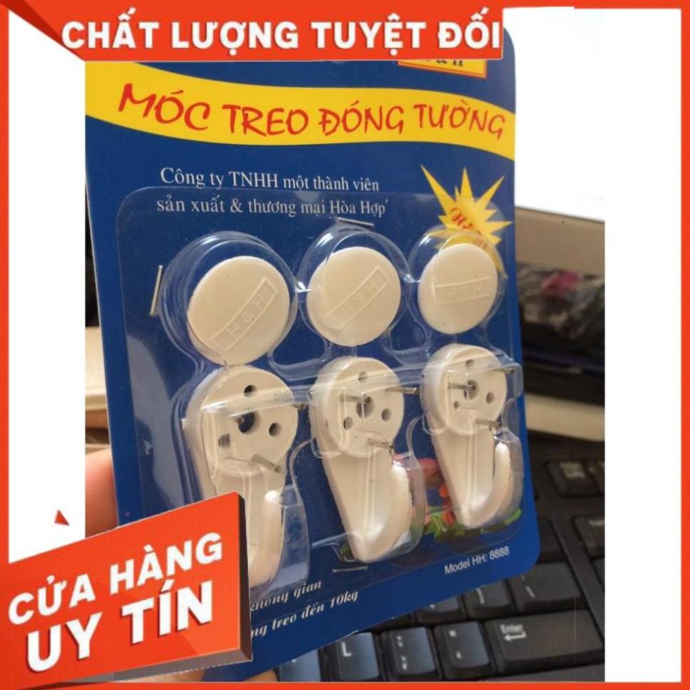 Vỉ 3 móc Dính Tường Đóng Đinh Vỉ 3 Cái Hòa Hợp