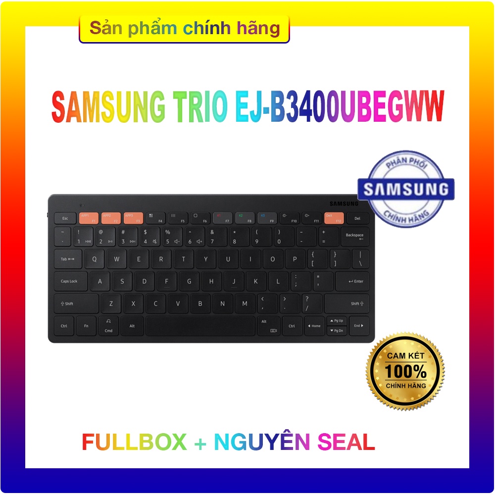 [Mã 99ELSALE hoàn 7% đơn 300K] Bàn phím Bluetooth Samsung Trio 500 màu đen EJ-B3400UBEGWW - Hàng chính hãng
