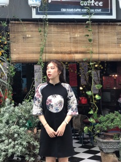Đầm phối gấm