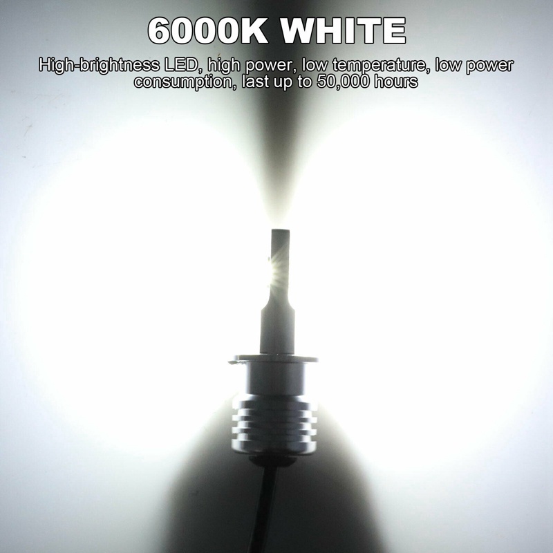 Set 2 đèn pha H3 6000K 100W ánh sáng trắng dành cho ô tô