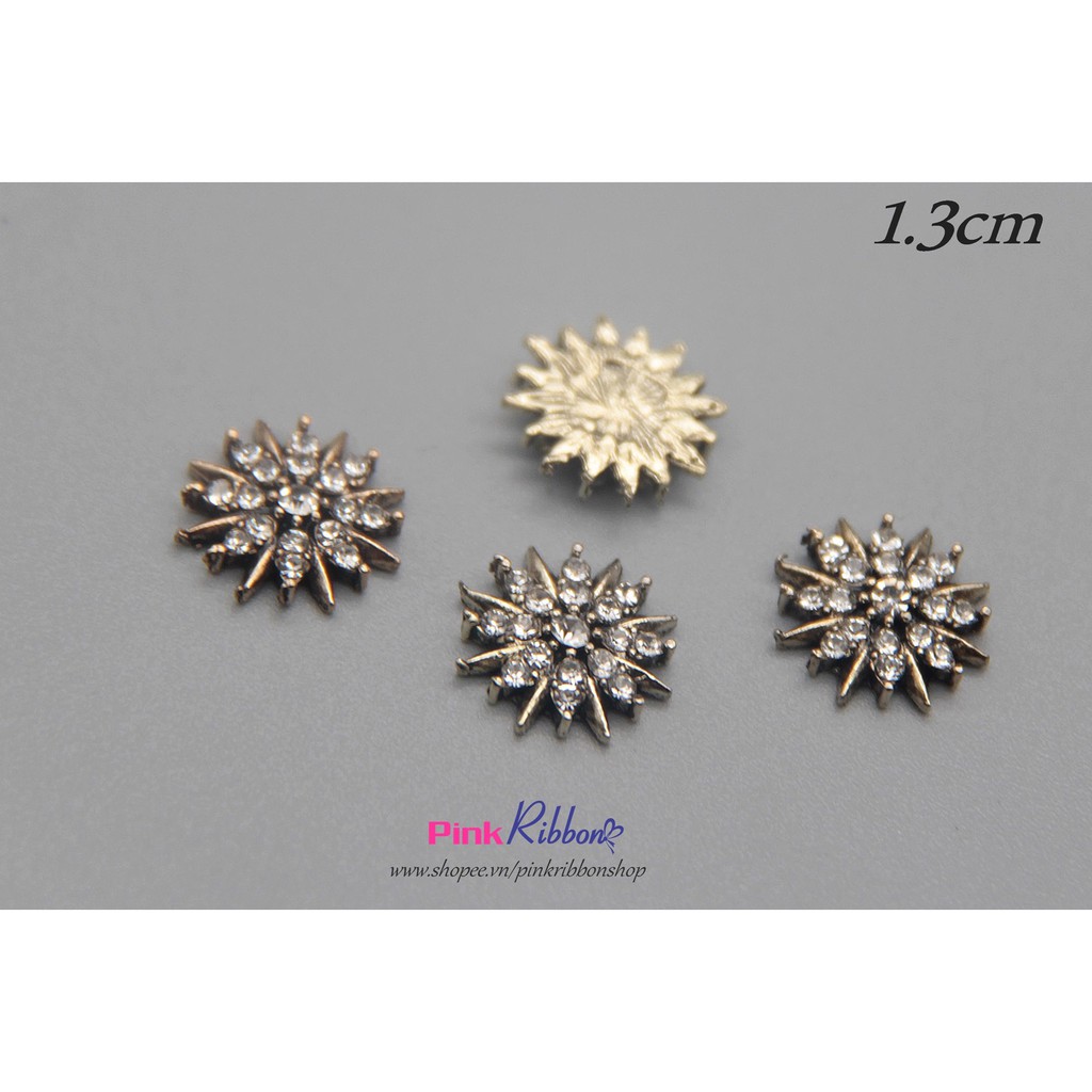 Charm mạ vàng xi hoa tuyết 1.3cm