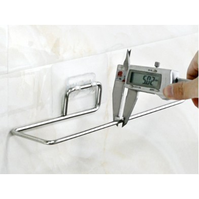 Móc treo giấy vệ sinh, giấy lau bếp, khăn chất liệu Inox - móc treo inox dán tường tiện lợi