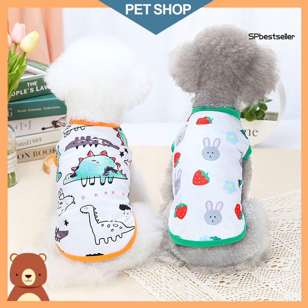 Áo thun cổ tròn thoáng khí thời trang mùa hè cho thú cưng