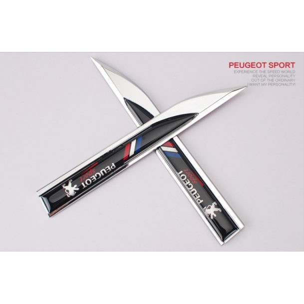 Tem dán logo Peugeot sườn xe Peugeot 5008 Pegueot 3008 All New