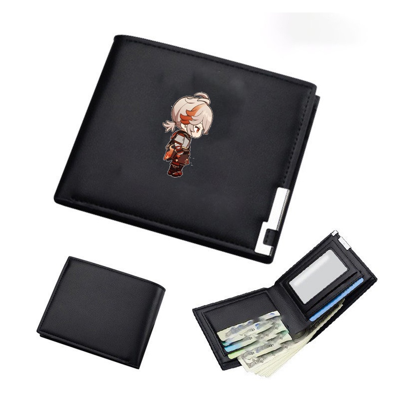 Ví da cầm tay nam nữ in hình nhân vật KAZUHA Genshin Impact game chibi anime xinh xắn thời trang