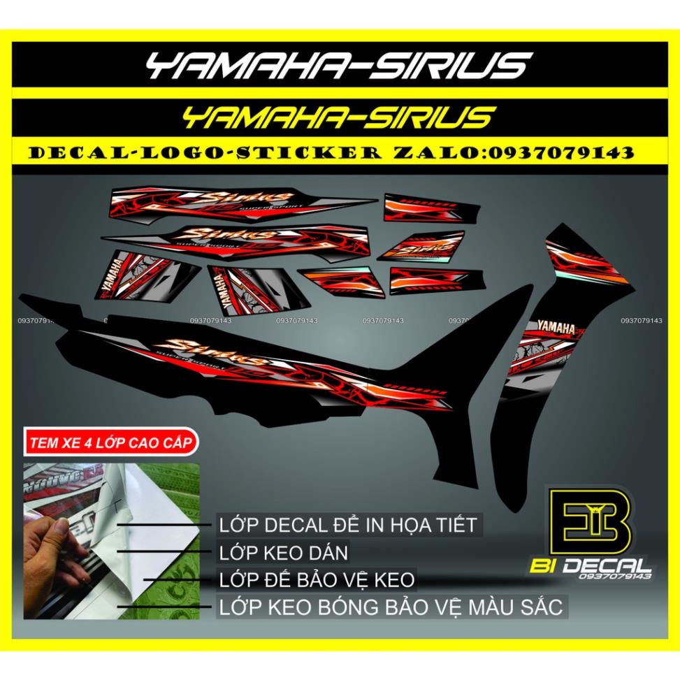 ( Quí khách vui lòng mang ra tiệm cho thợ dán ) Tem sirius