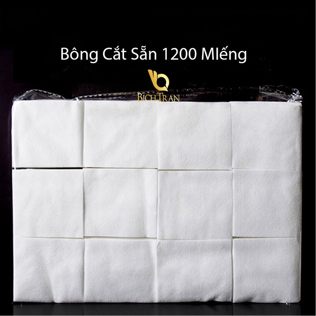 Bông Cắt Sẵn 1200 Miếng - Chất Liệu Vải Dệt Dùng Trong Phun Xăm, Nail, Mi