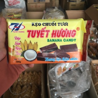 COMBO 3 GÓI KẸO CHUỐI TƯƠI TUYẾT HƯƠNG - gói 400gr