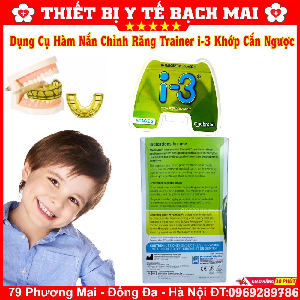 Khí Cụ Nha Khoa Nắn Chỉnh Răng Khớp Cắn Ngược,Móm Tại Nhà i-3 Myobrace Úc Cho Trẻ 10-15 Tuổi