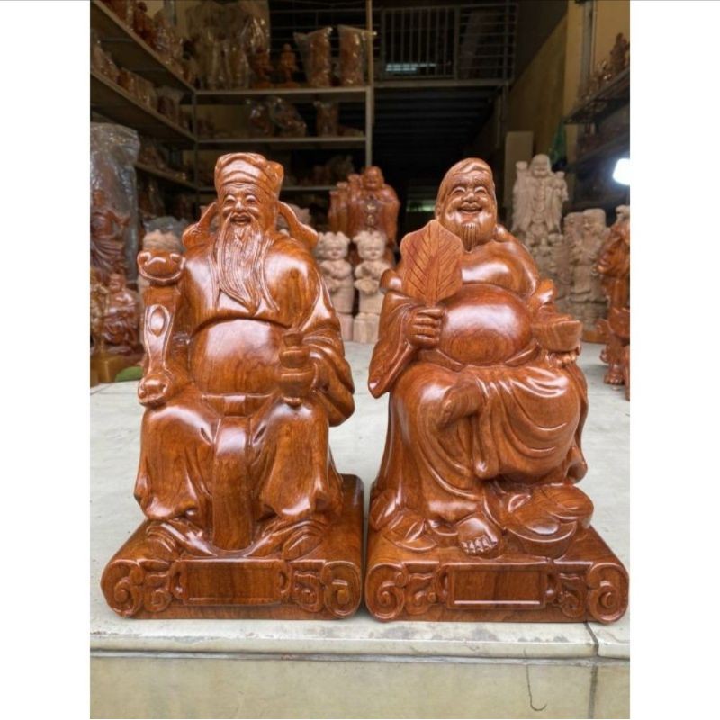Tượng thần tài thổ địa gỗ hương
