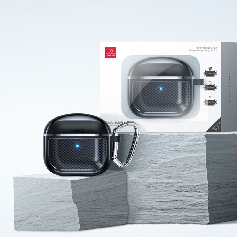 Ốp XUNDD dùng cho tai nghe AirPods Pro 2 / AirPods Pro / AirPods 3 / AirPods 1/2 Chống sốc, vân carbon