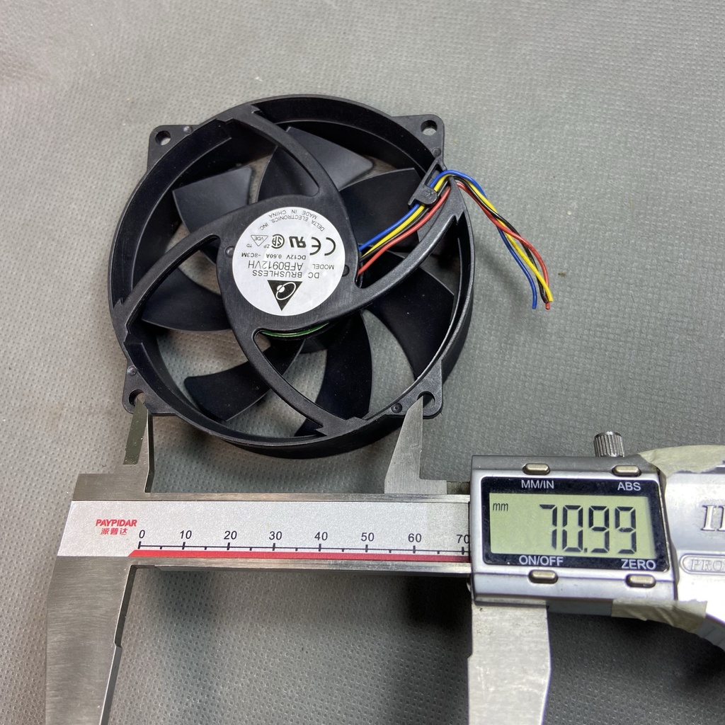 QUẠT DELTA TRÒN 9 CM, 12V 0.6A . GIÓ TỐT, AFB0912VH