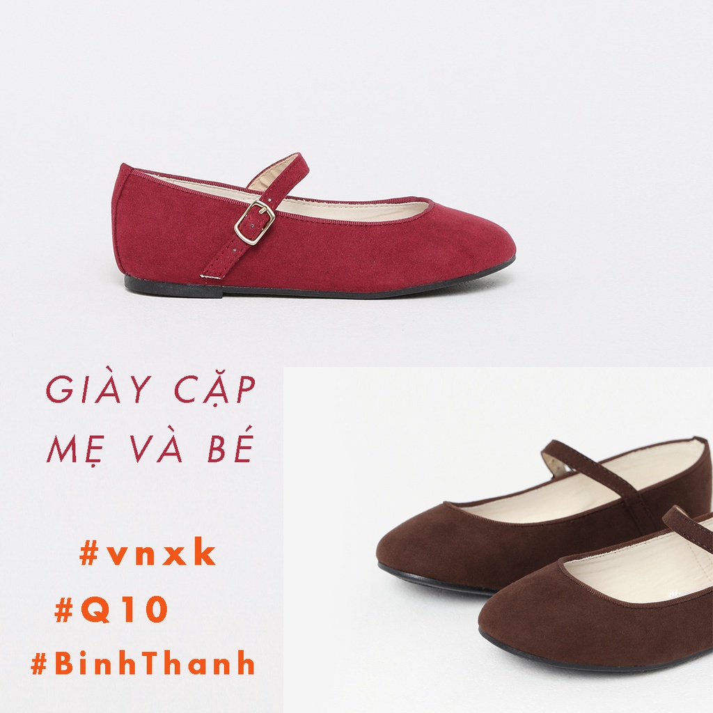 Giày búp bê quai ngang mary jane nhẹ êm xuất châu Âu VNXK - mẹ và bé gái