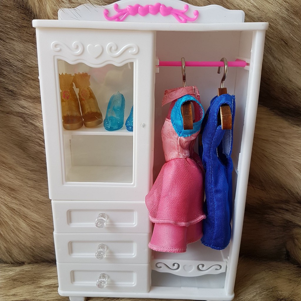 Phụ kiện đồ chơi - Tủ quần áo cho búp bê Barbie