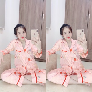 Bộ đồ hạc hồng tay dài