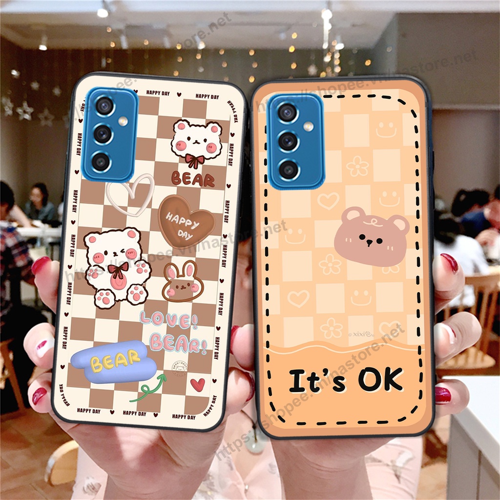 Ốp lưng Samsung M52 5G trái tim mặt cười, gấu cute thể thao cá tính
