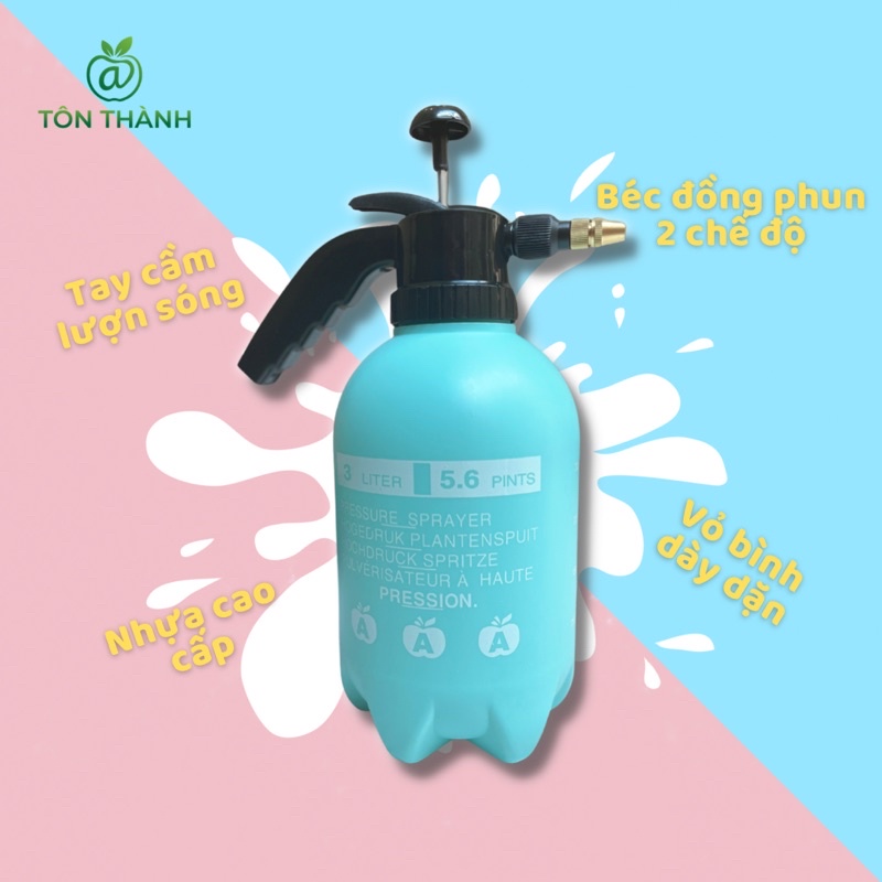 BÌNH XỊT TƯỚI CÂY 3 LÍT AAA PHUN THUỐC PHUN SƯƠNG